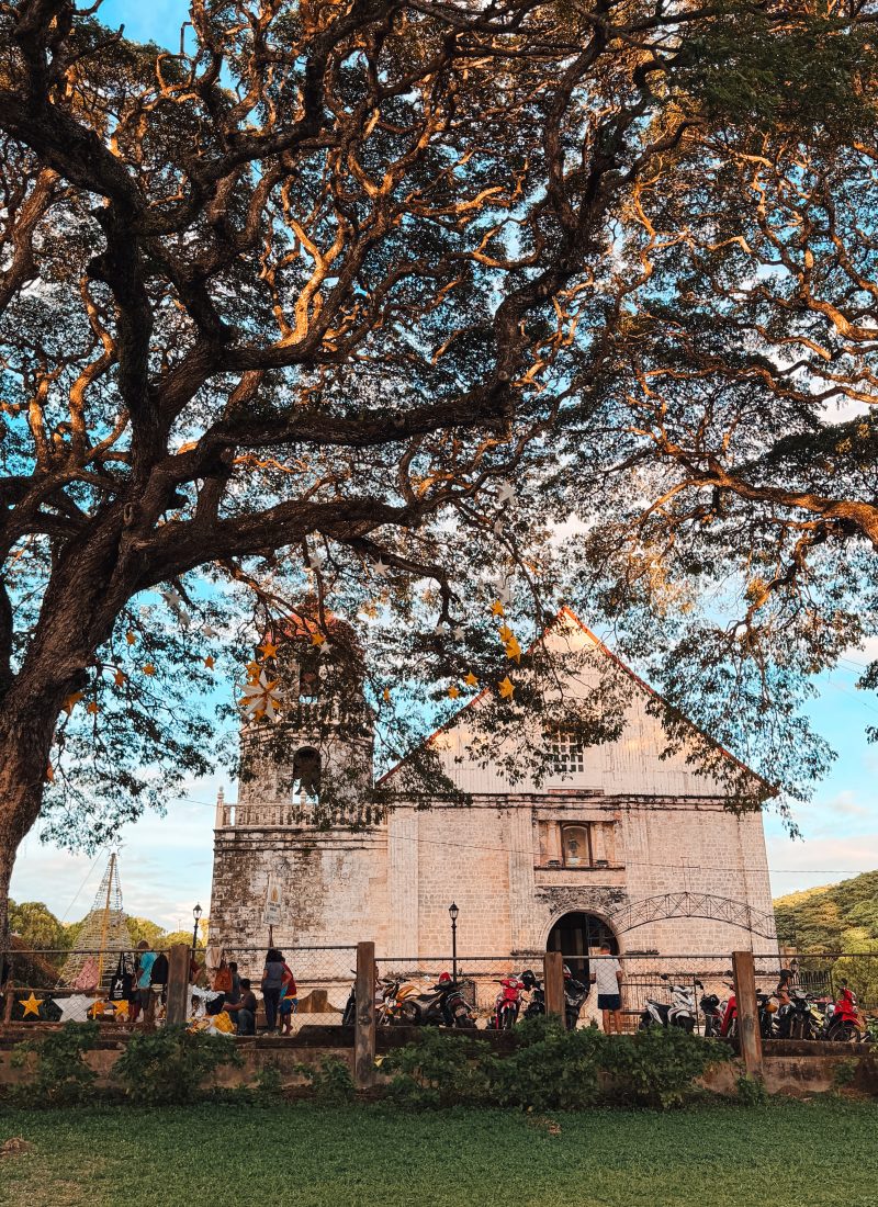 Baroque Church in Lazi, surrounded by huge trees. It is a great place to visit in Siquijor.