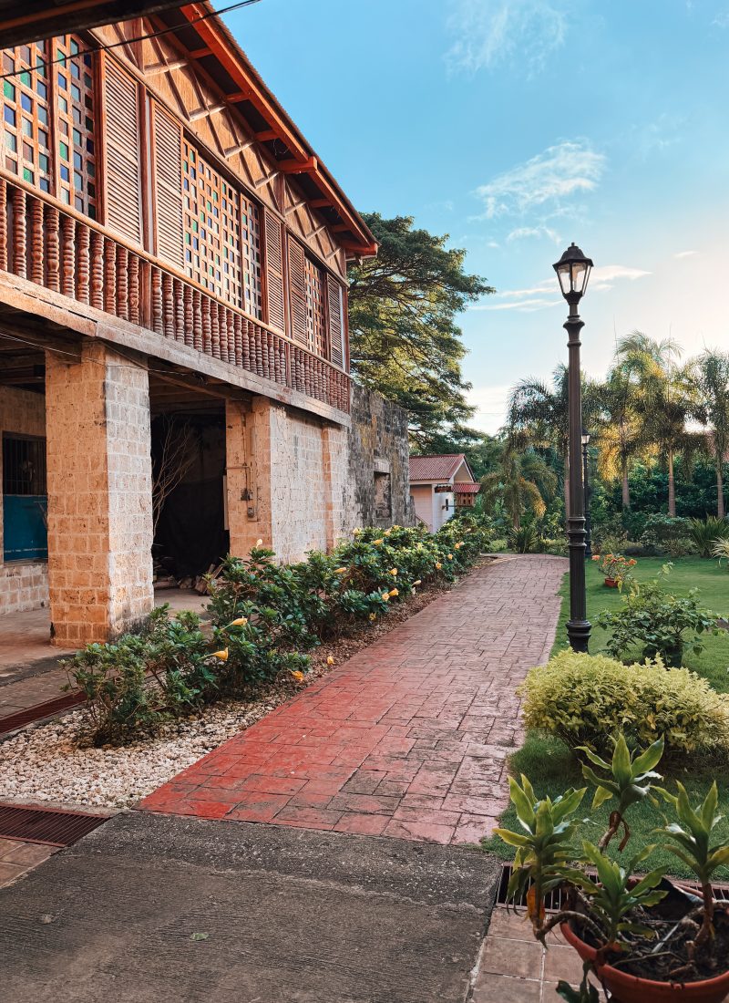 Church Garden close to Lazi Church, built in baroque style.
