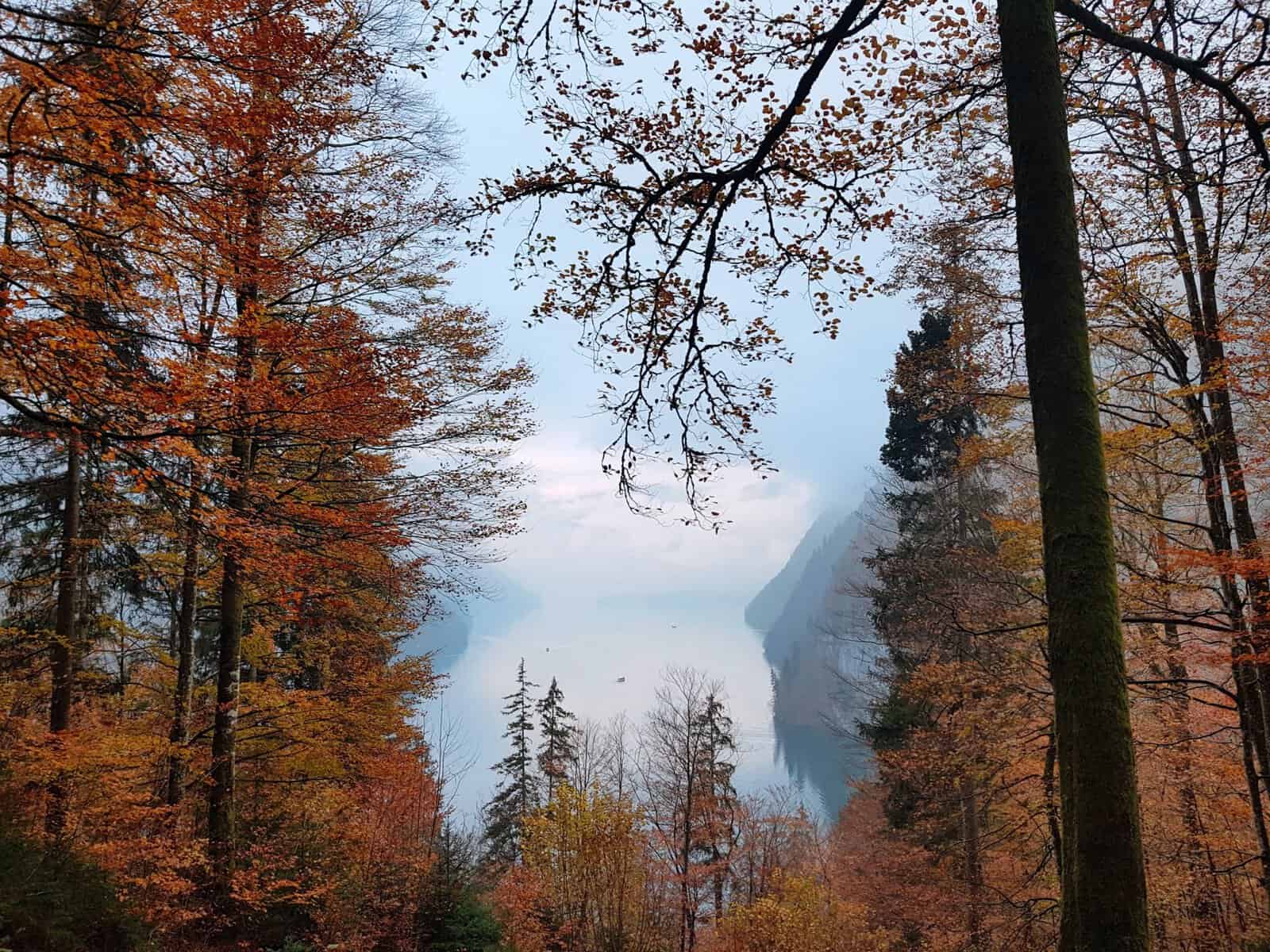 Malerwinkel during autumn at Lake Königssee in Germany